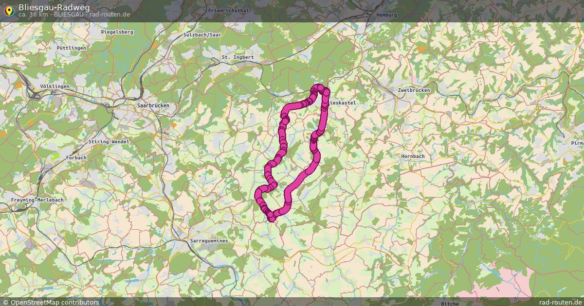 Bliesgau-Radweg (Bliesgau) – Fernradroute auf Rad-Routen.de