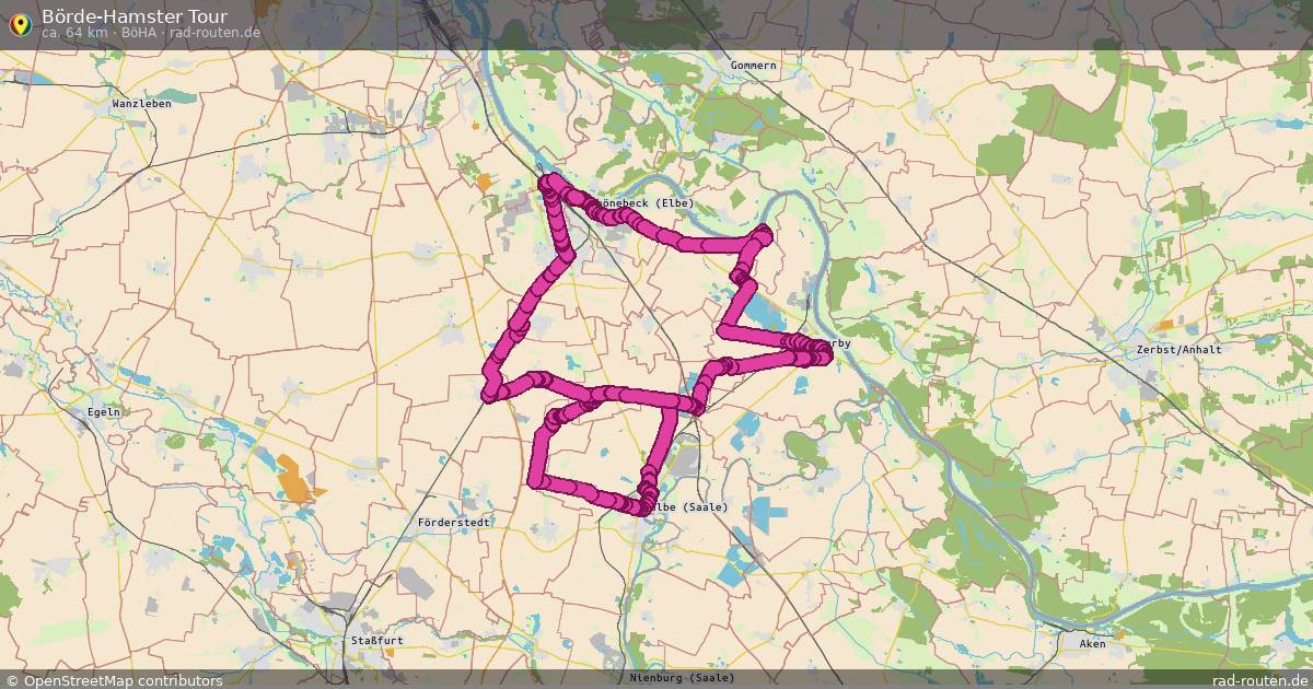Börde-Hamster Tour (BöHa) – Fernradroute auf Rad-Routen.de