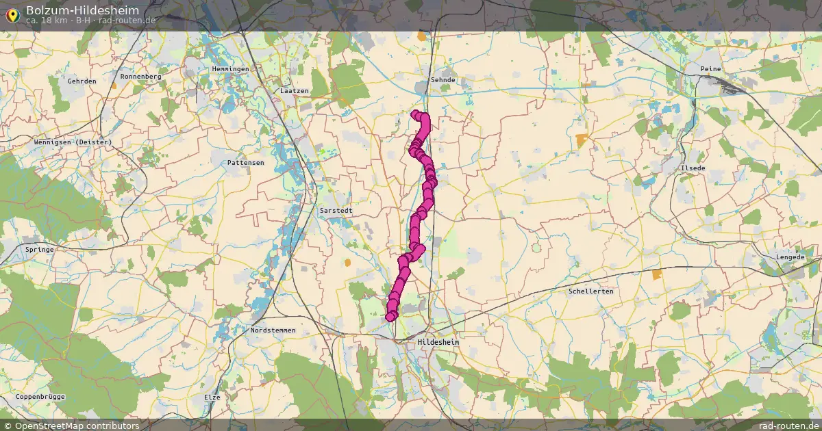 Bolzum-Hildesheim (B-H) – Fernradroute auf Rad-Routen.de