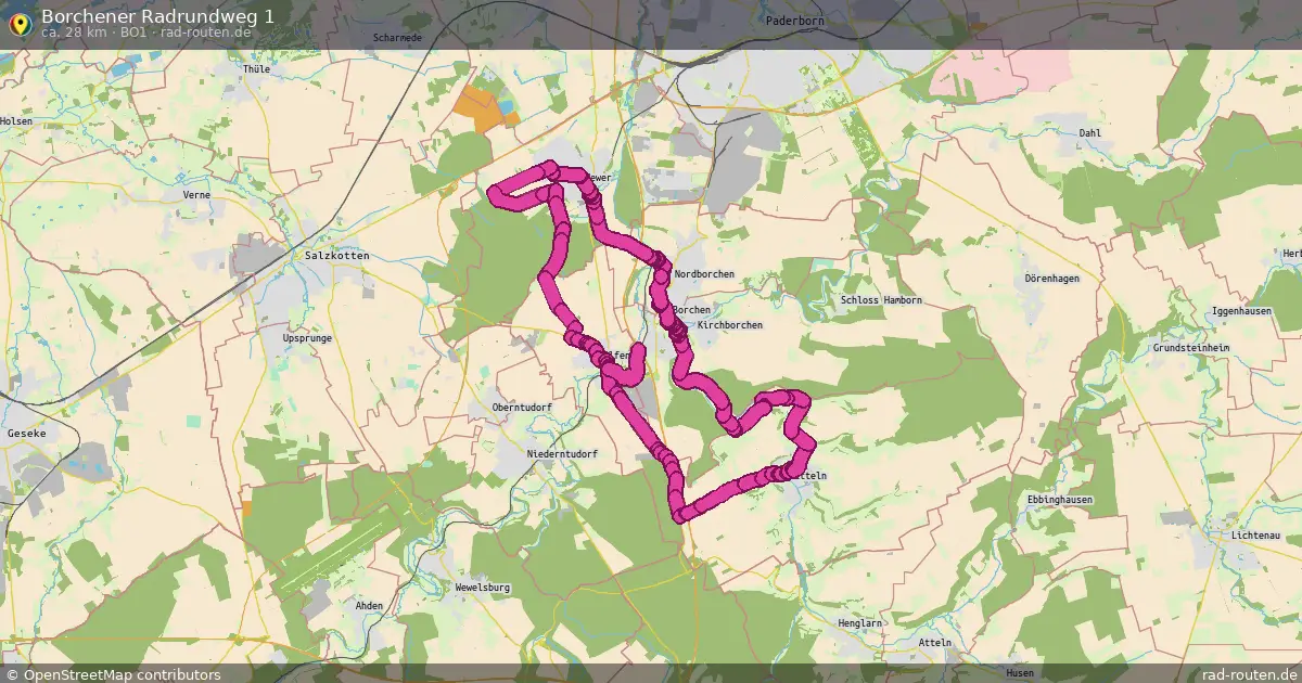 Borchener Radrundweg 1 (Bo1) – Fernradroute auf Rad-Routen.de