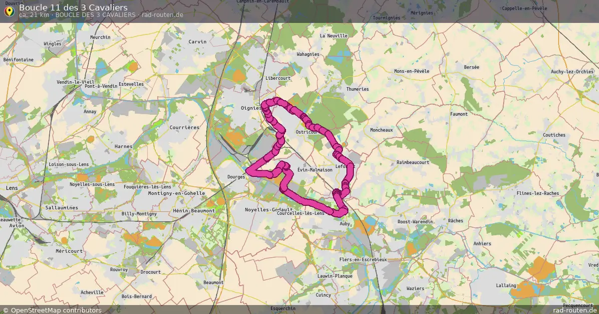 Boucle 11 des 3 Cavaliers (Boucle des 3 cavaliers) – Fernradroute auf Rad-Routen.de
