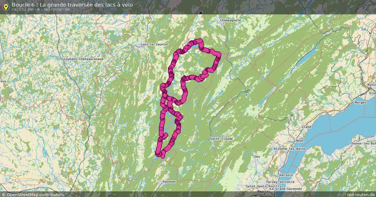 Boucle 6 : La grande traversée des lacs à vélo (6) – Fernradroute auf Rad-Routen.de
