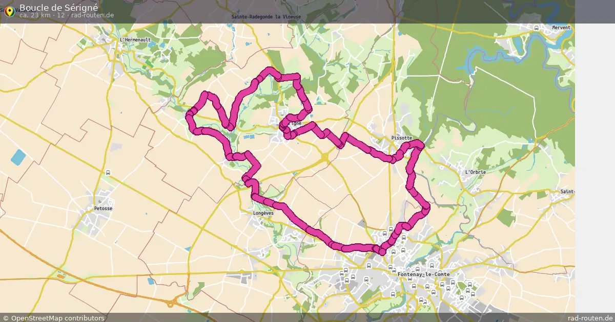 Boucle de Sérigné (12) – Fernradroute auf Rad-Routen.de