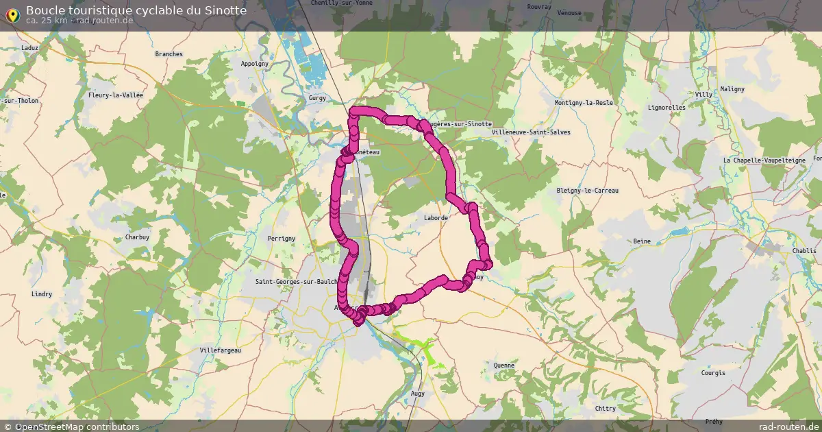 Boucle touristique cyclable du Sinotte – Fernradroute auf Rad-Routen.de