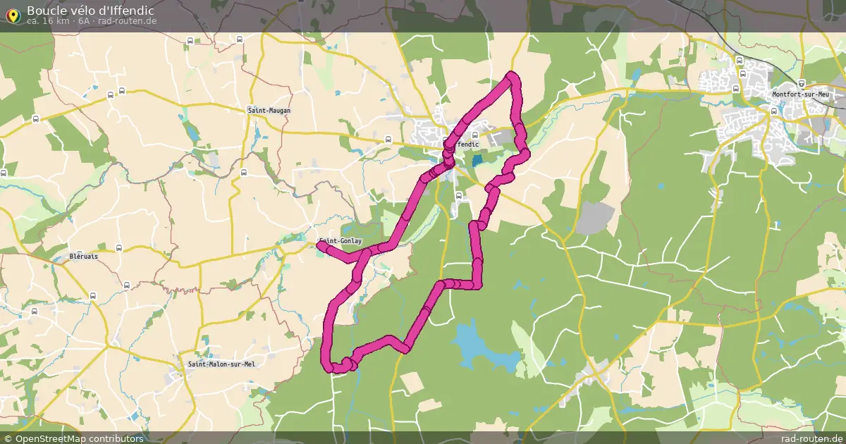 Boucle vélo d'Iffendic (6a) – Fernradroute auf Rad-Routen.de