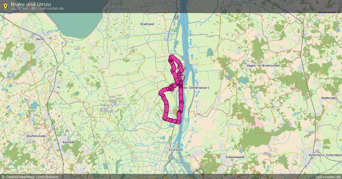 Brake und Umzu (BU) – Fernradroute auf Rad-Routen.de