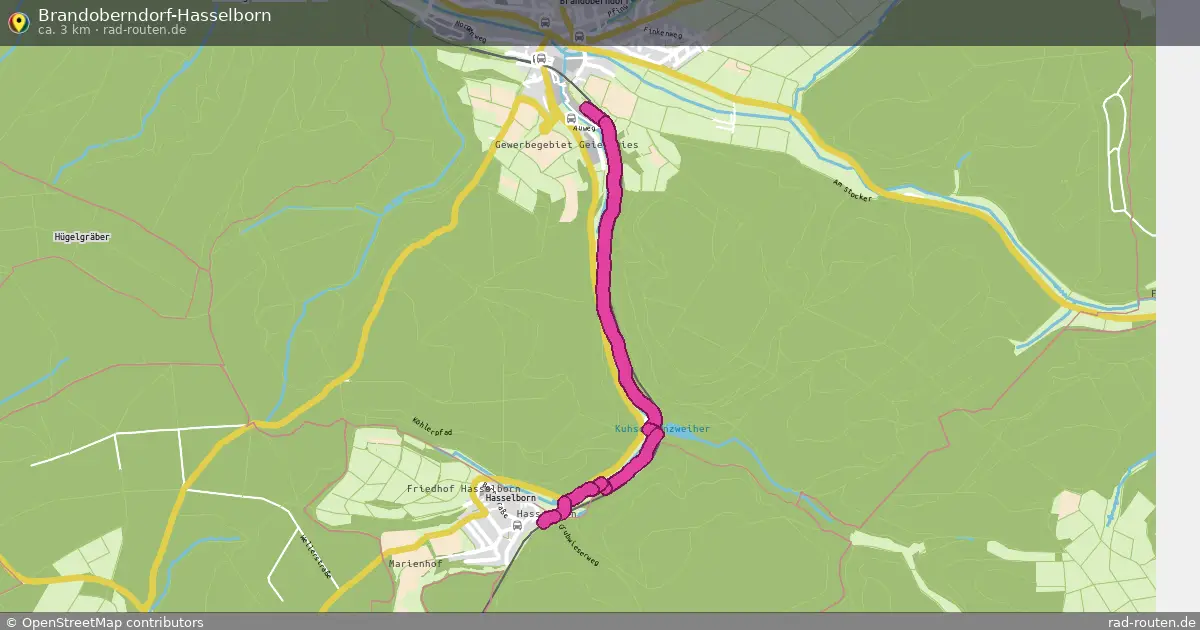 Brandoberndorf-Hasselborn – Fernradroute auf Rad-Routen.de