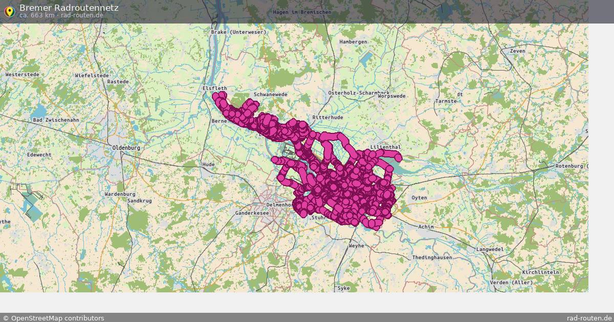 Bremer Radroutennetz – Fernradroute auf Rad-Routen.de