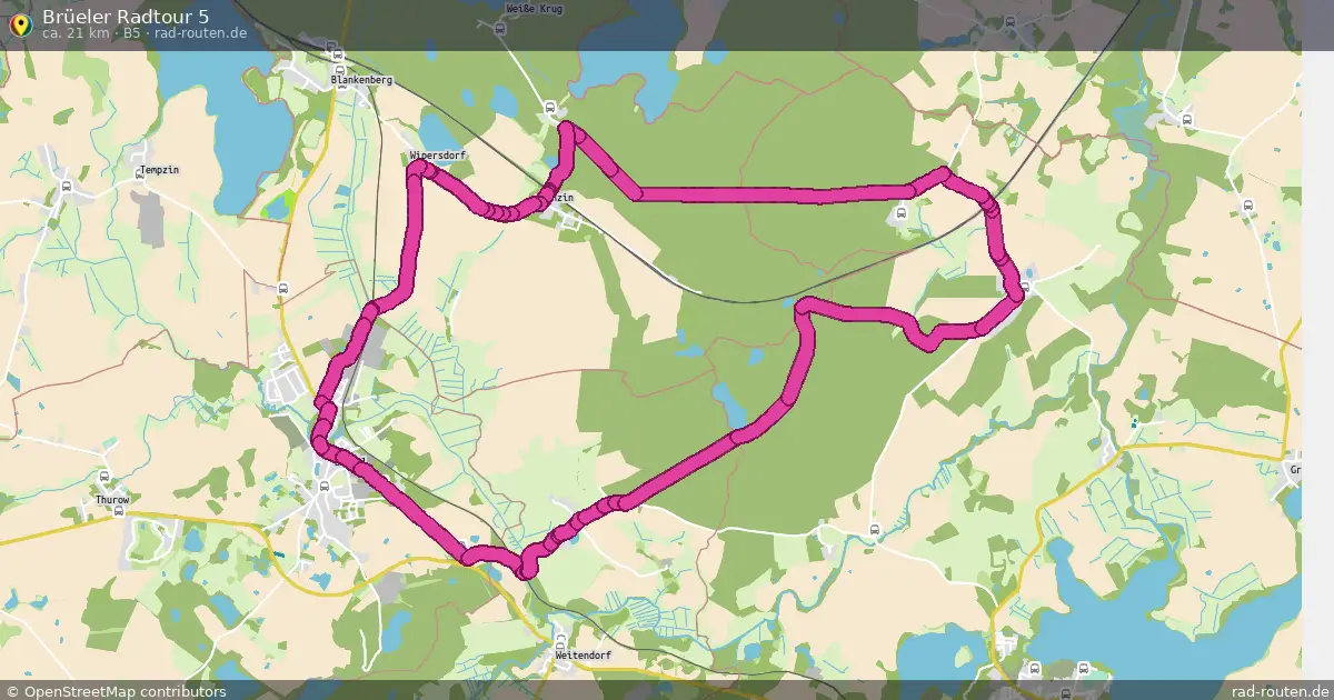Brüeler Radtour 5 (B5) – Fernradroute auf Rad-Routen.de