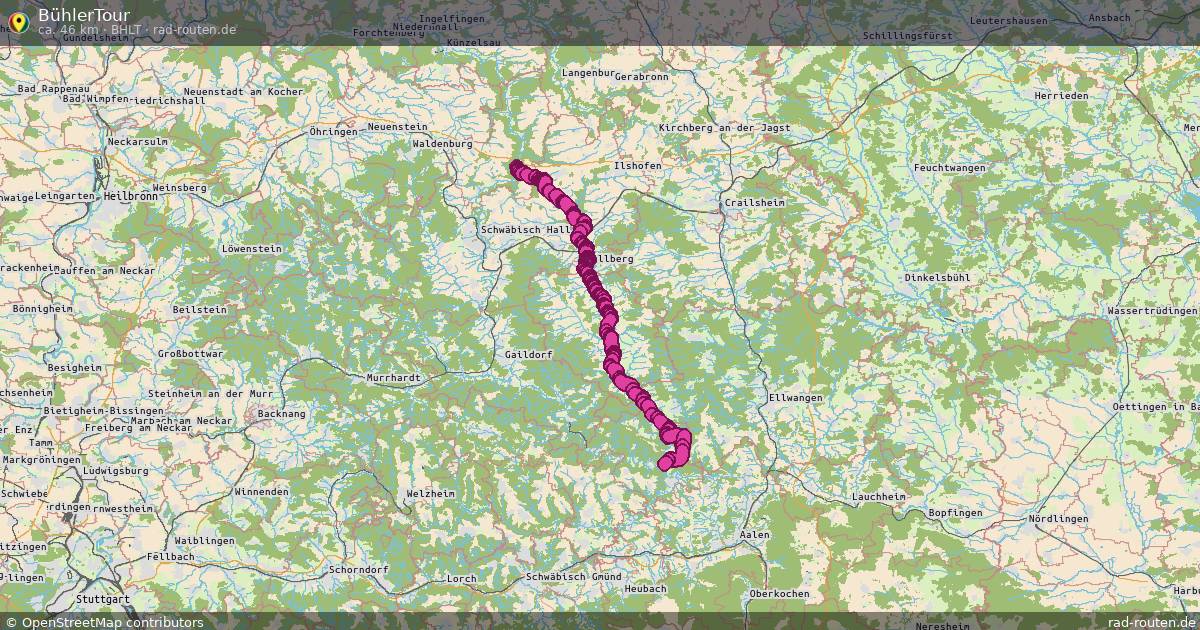 BühlerTour (BhlT) – Fernradroute auf Rad-Routen.de