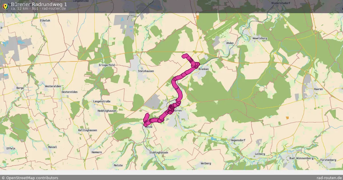 Bürener Radrundweg 1 (Bü1) – Fernradroute auf Rad-Routen.de