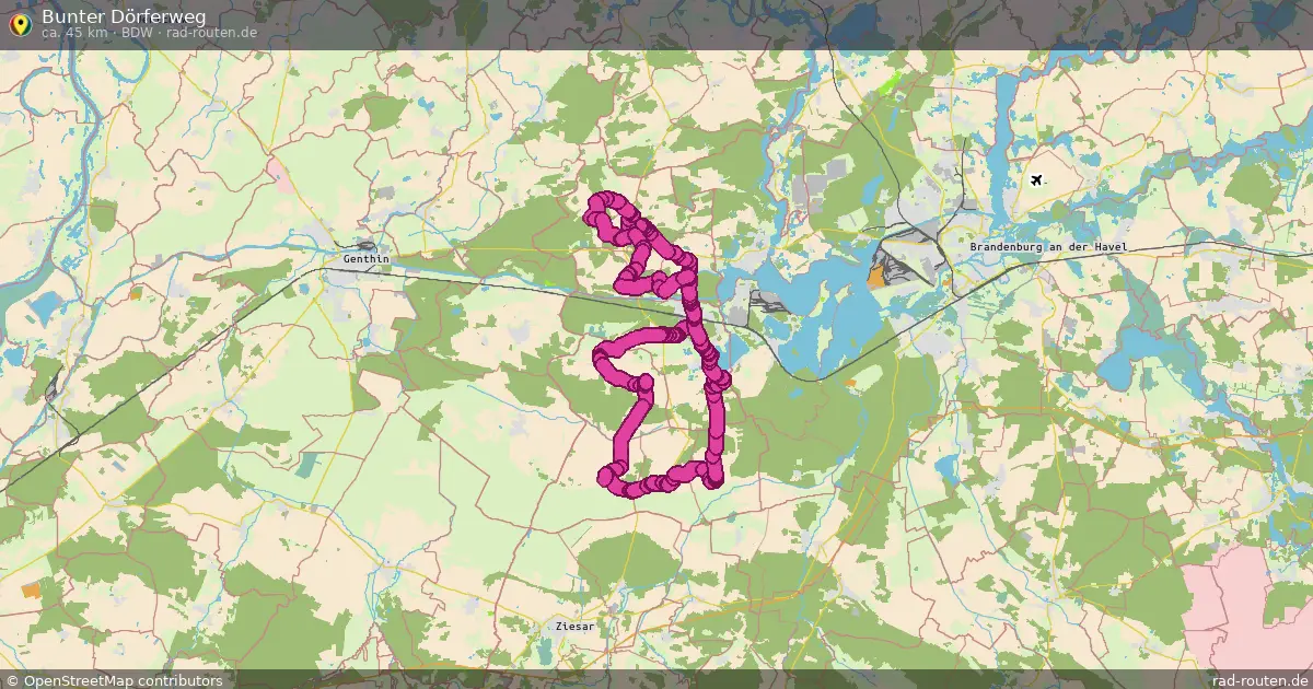 Bunter Dörferweg (BDW) – Fernradroute auf Rad-Routen.de