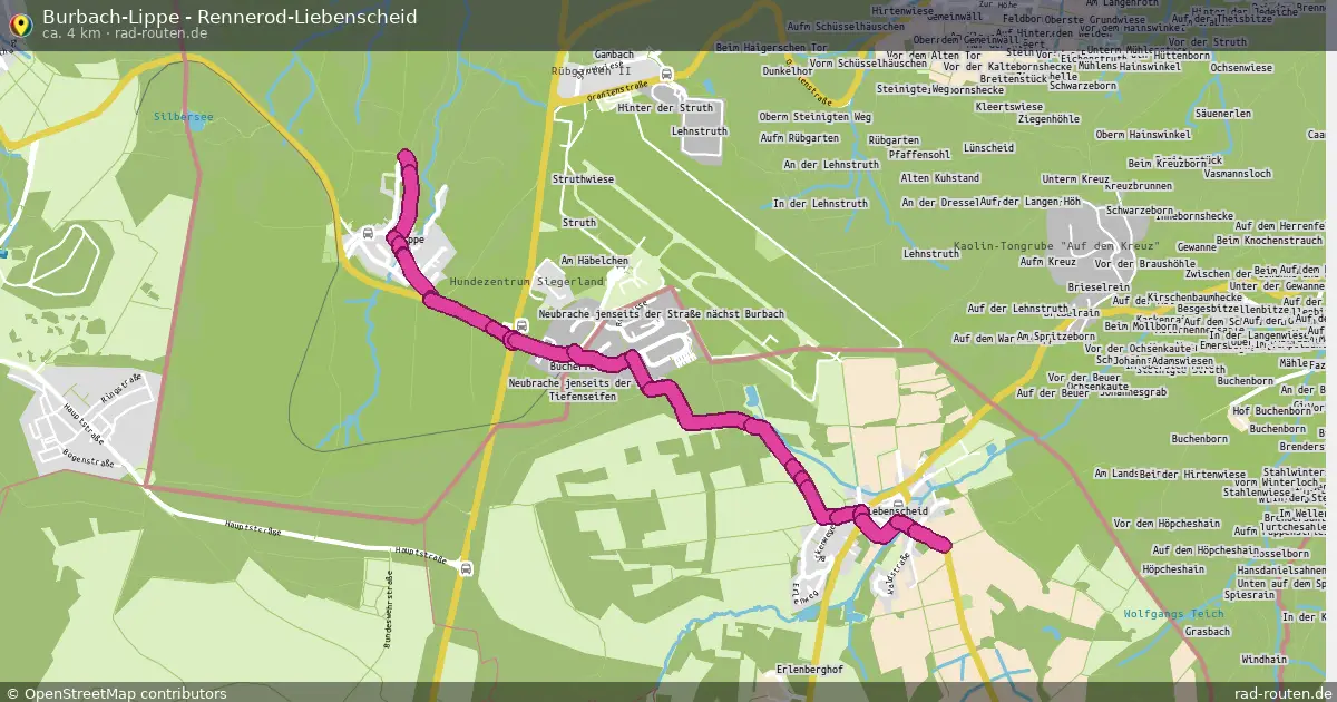 Burbach-Lippe - Rennerod-Liebenscheid – Fernradroute auf Rad-Routen.de