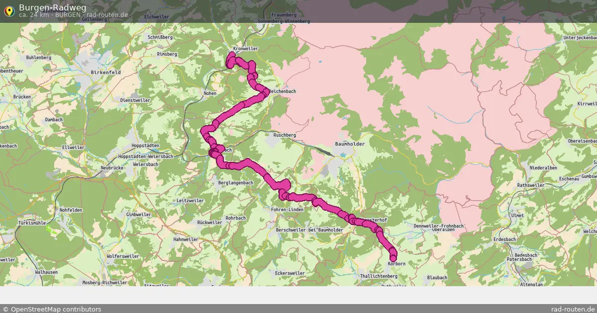 Burgen-Radweg (Burgen) – Fernradroute auf Rad-Routen.de