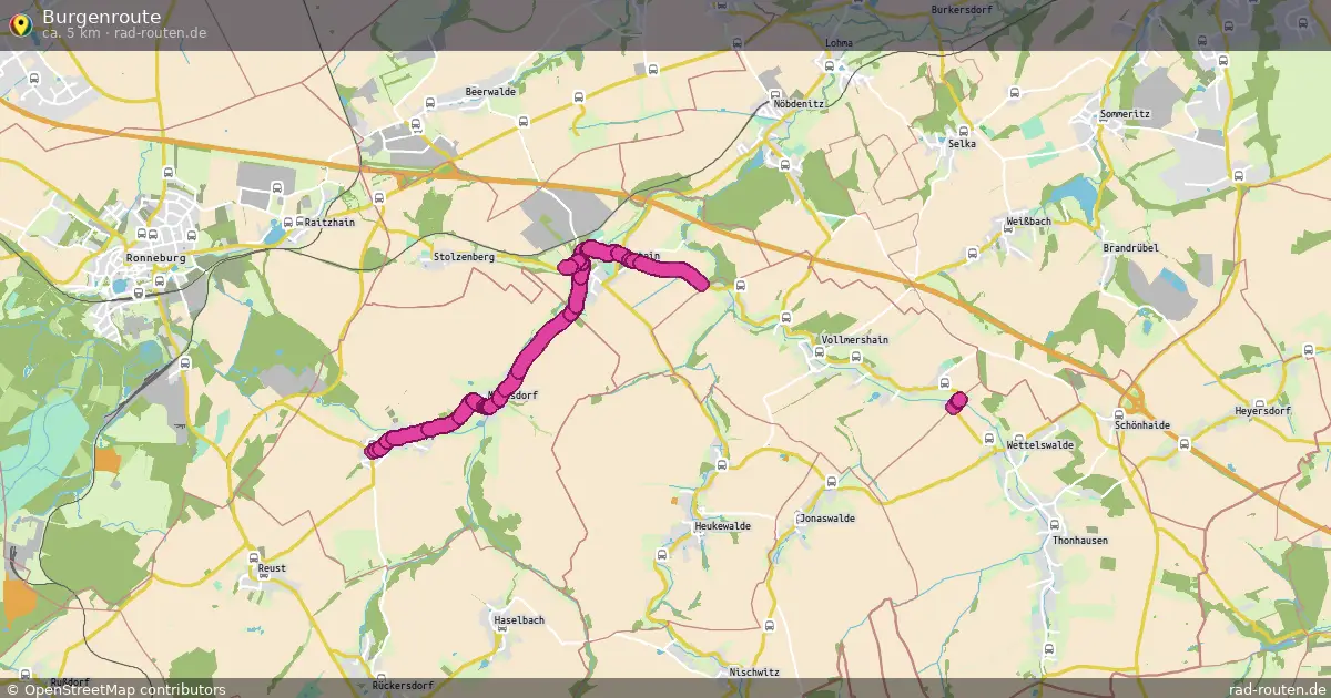 Burgenroute – Fernradroute auf Rad-Routen.de