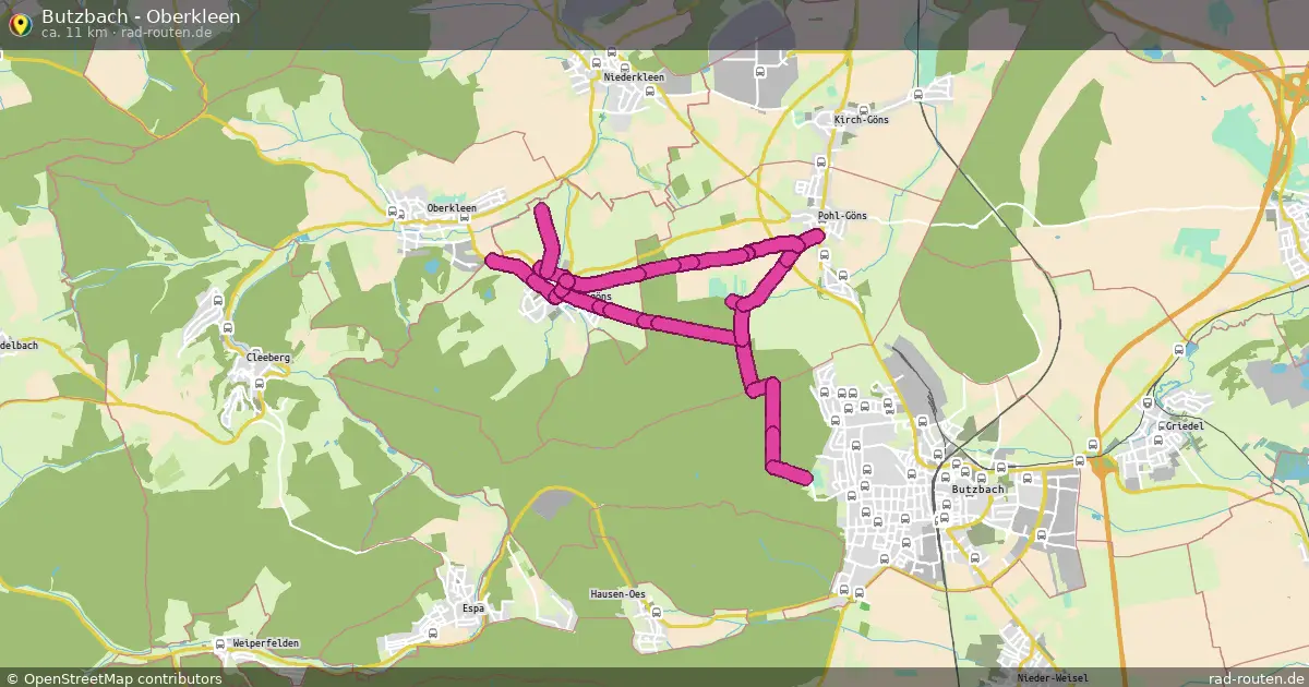 Butzbach - Oberkleen – Fernradroute auf Rad-Routen.de