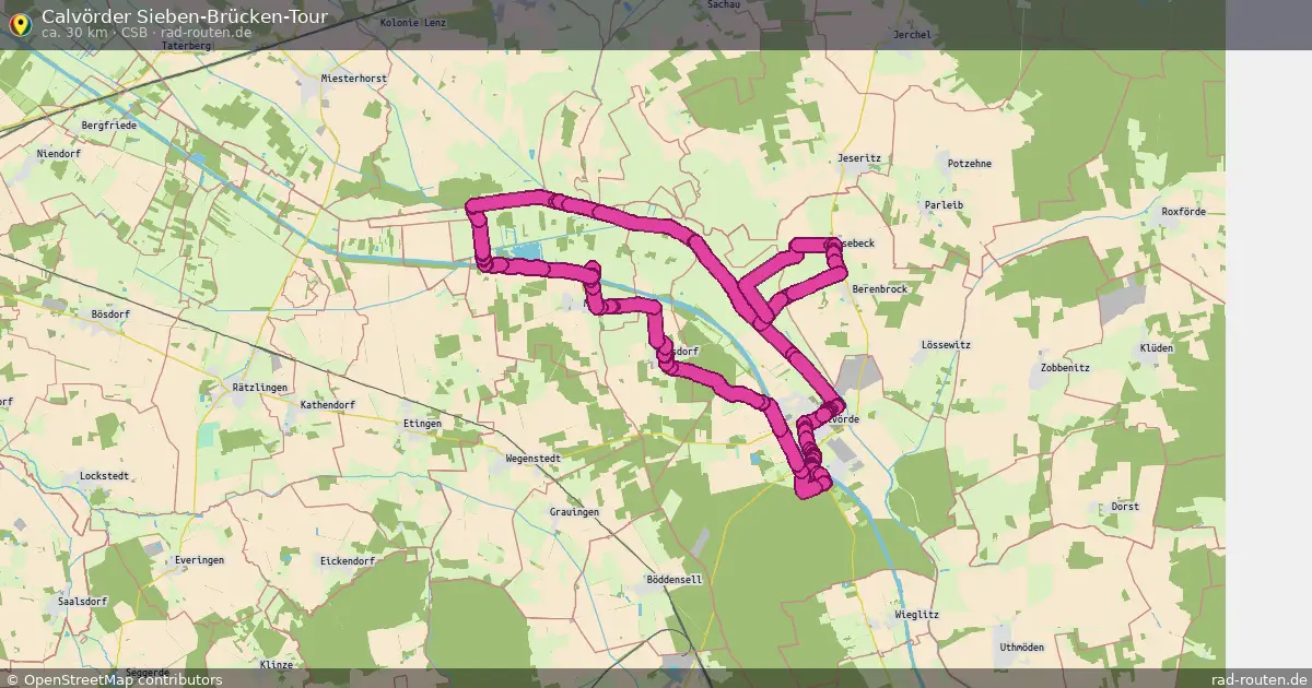 Calvörder Sieben-Brücken-Tour (CSB) – Fernradroute auf Rad-Routen.de