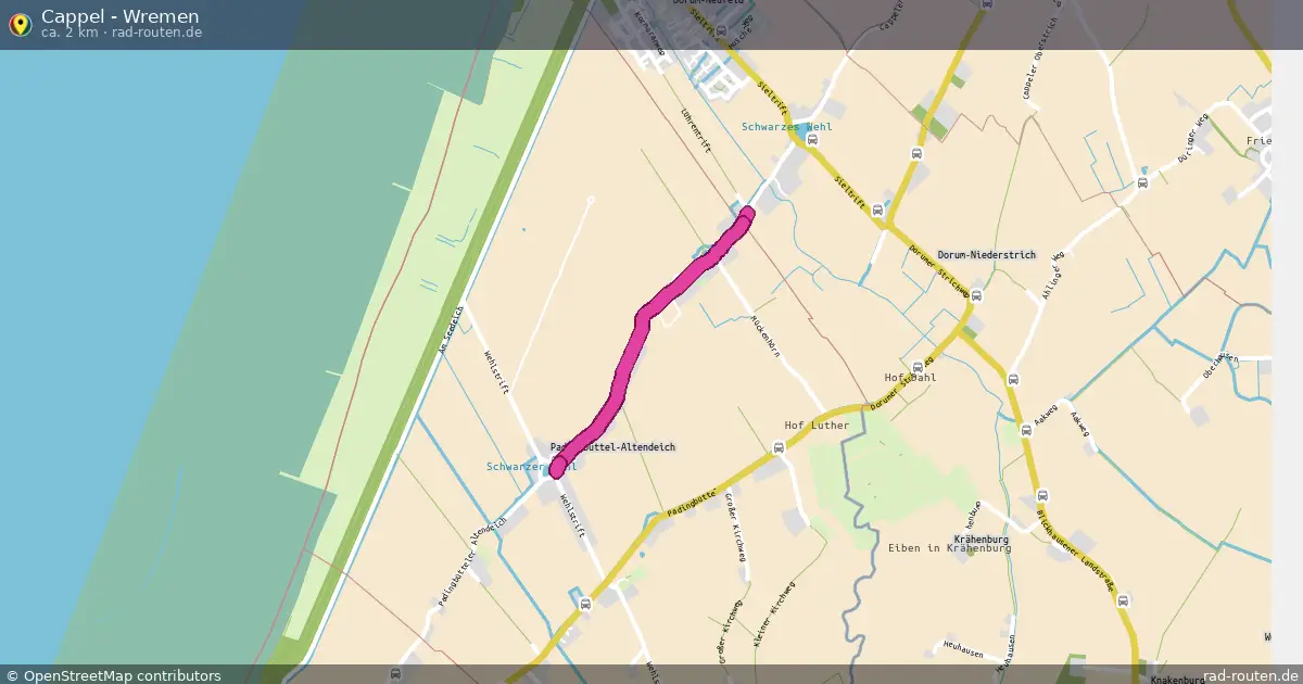 Cappel - Wremen – Fernradroute auf Rad-Routen.de