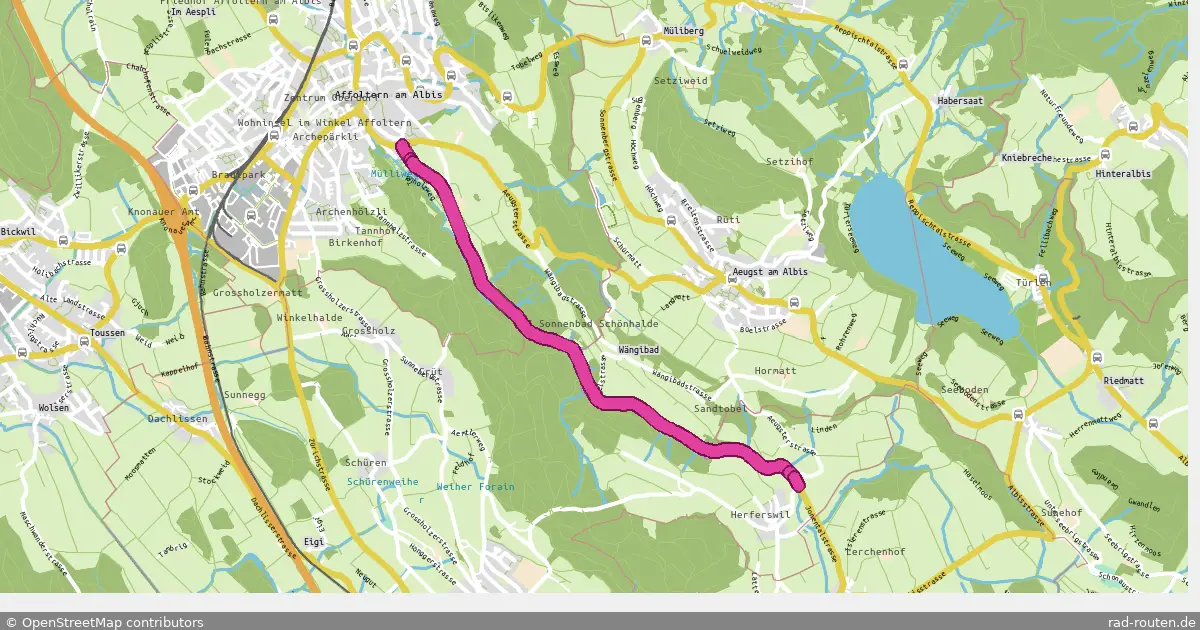 CH:Kanton Zürich:Velonetz Alltag – Fernradroute auf Rad-Routen.de