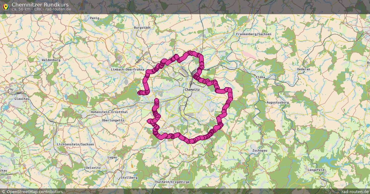Chemnitzer Rundkurs (CRK) – Fernradroute auf Rad-Routen.de