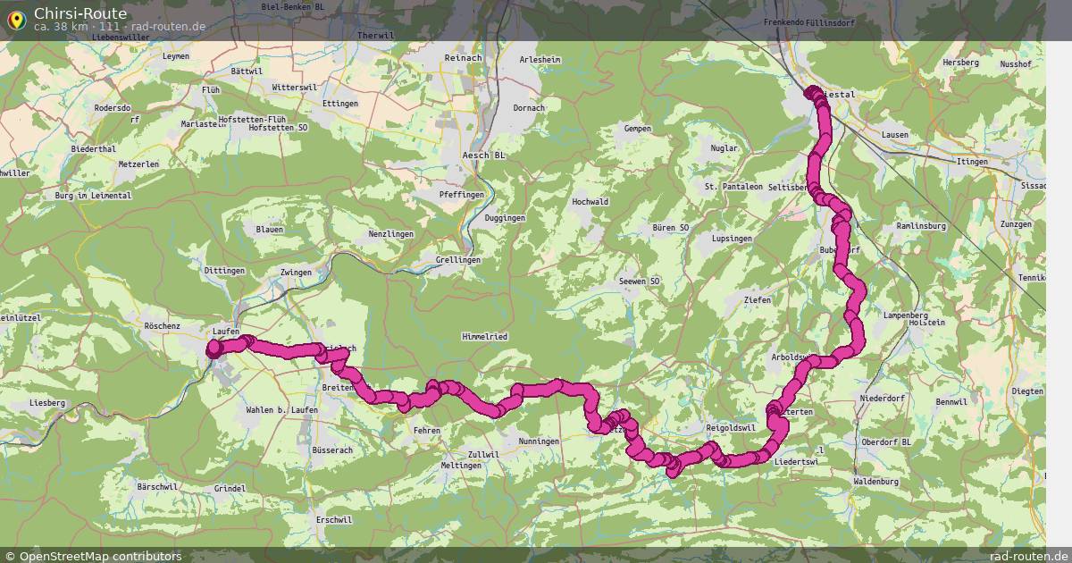 Chirsi-Route (111) – Fernradroute auf Rad-Routen.de