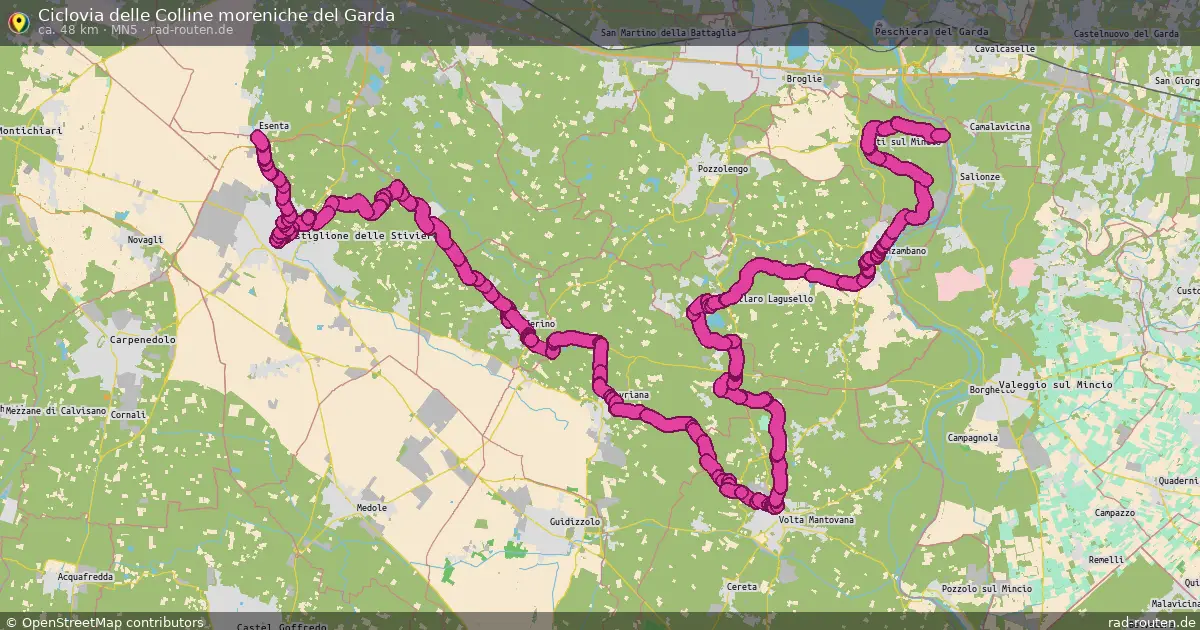 Ciclovia delle Colline moreniche del Garda (MN5) – Fernradroute auf Rad-Routen.de