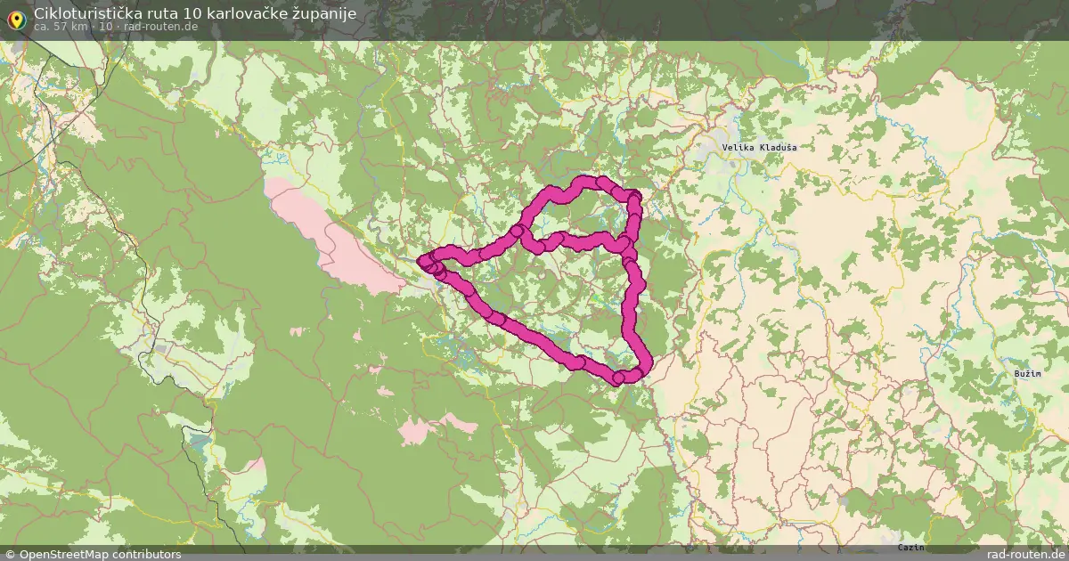 Cikloturistička ruta 10 karlovačke županije (10) – Fernradroute auf Rad-Routen.de