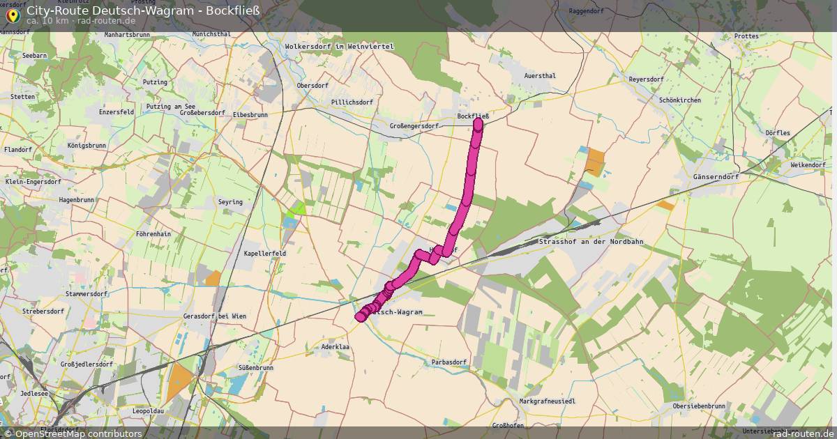 City-Route Deutsch-Wagram - Bockfließ – Fernradroute auf Rad-Routen.de