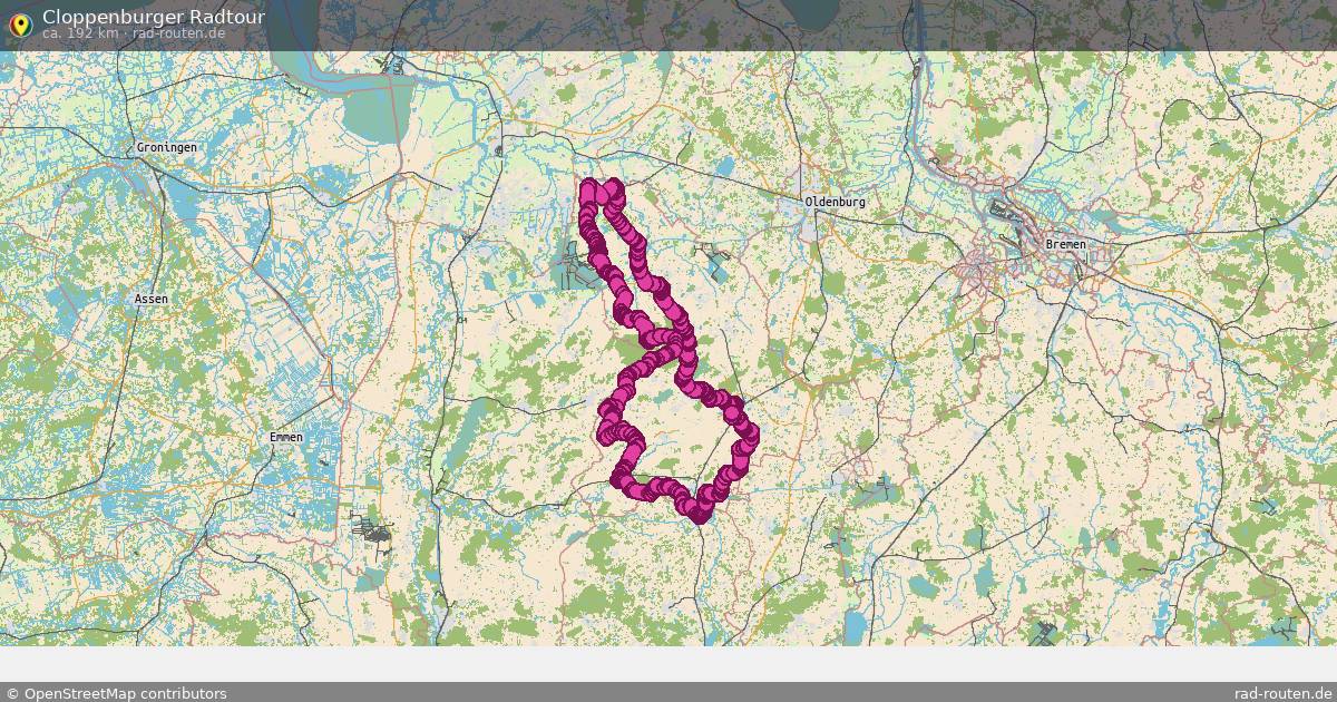 Cloppenburger Radtour – Fernradroute auf Rad-Routen.de