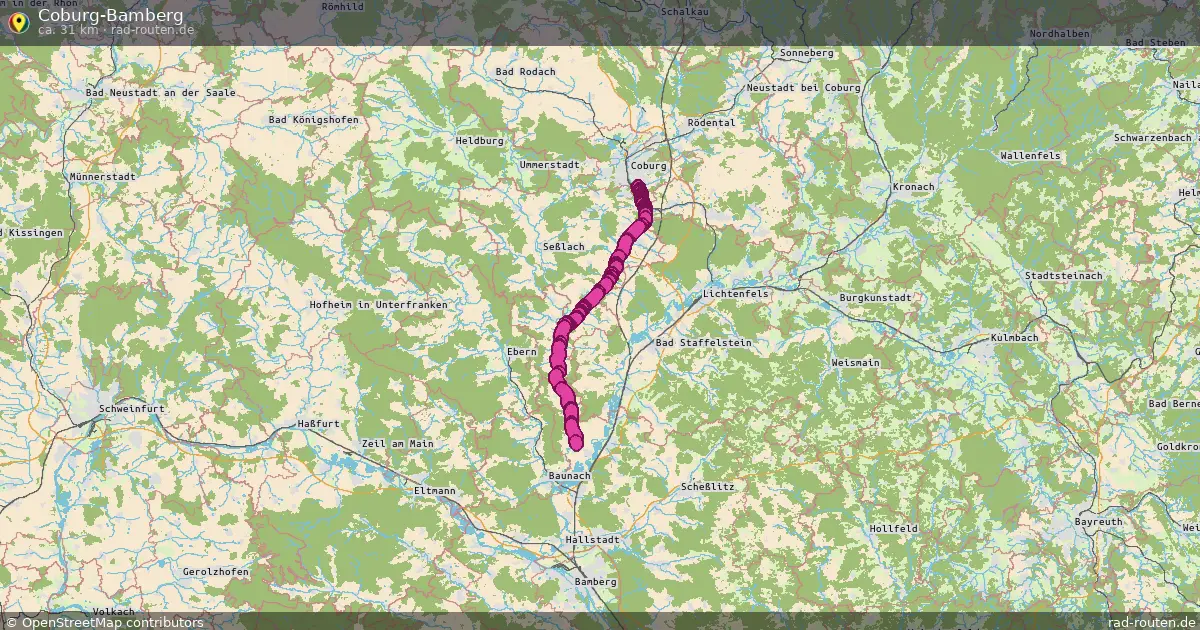 Coburg-Bamberg – Fernradroute auf Rad-Routen.de