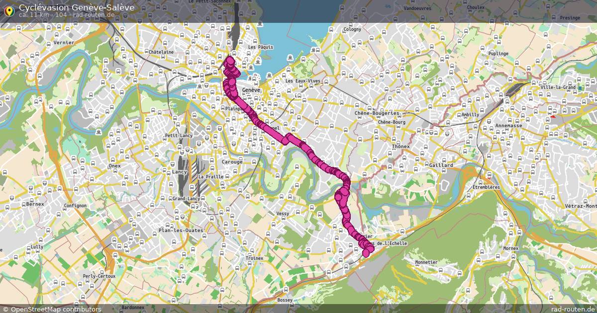 Cyclévasion Genève-Salève (104) – Fernradroute auf Rad-Routen.de