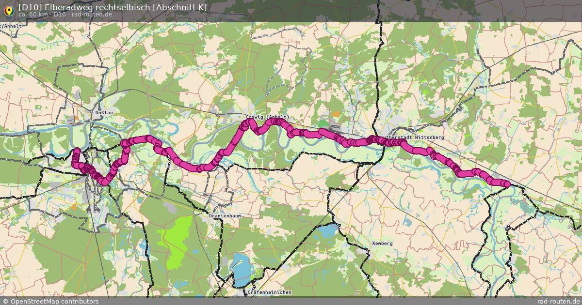 [D10] Elberadweg rechtselbisch [Abschnitt K] (D10) – Fernradroute auf Rad-Routen.de
