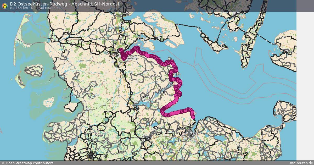 D2 Ostseeküsten-Radweg - Abschnitt SH-Nordost
