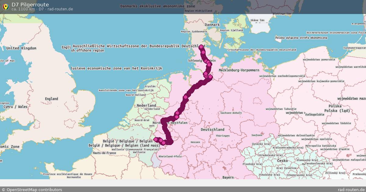D7 Pilgerroute (D7) – Fernradroute auf Rad-Routen.de