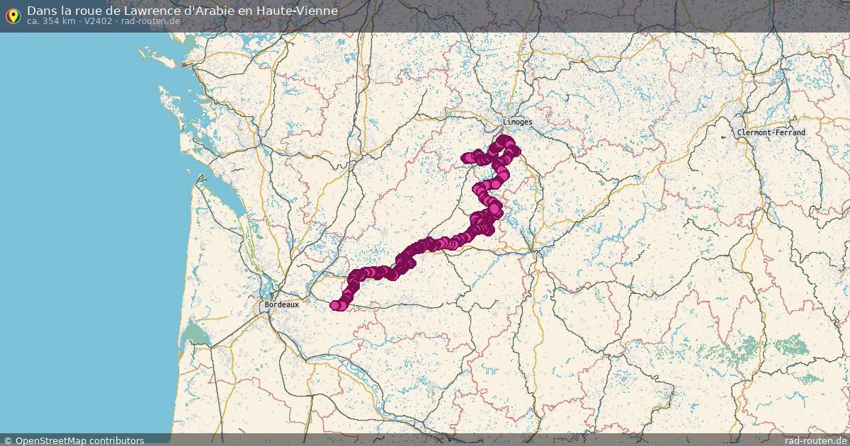 Dans la roue de Lawrence d'Arabie en Haute-Vienne (V2402) – Fernradroute auf Rad-Routen.de