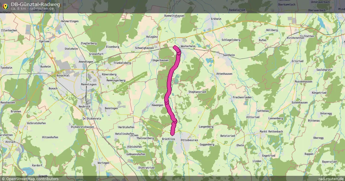 DB-Günztal-Radweg – Fernradroute auf Rad-Routen.de