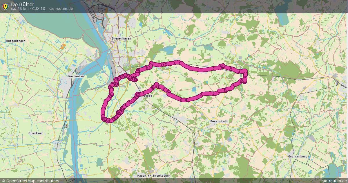De Bülter (CUX 10) – Fernradroute auf Rad-Routen.de