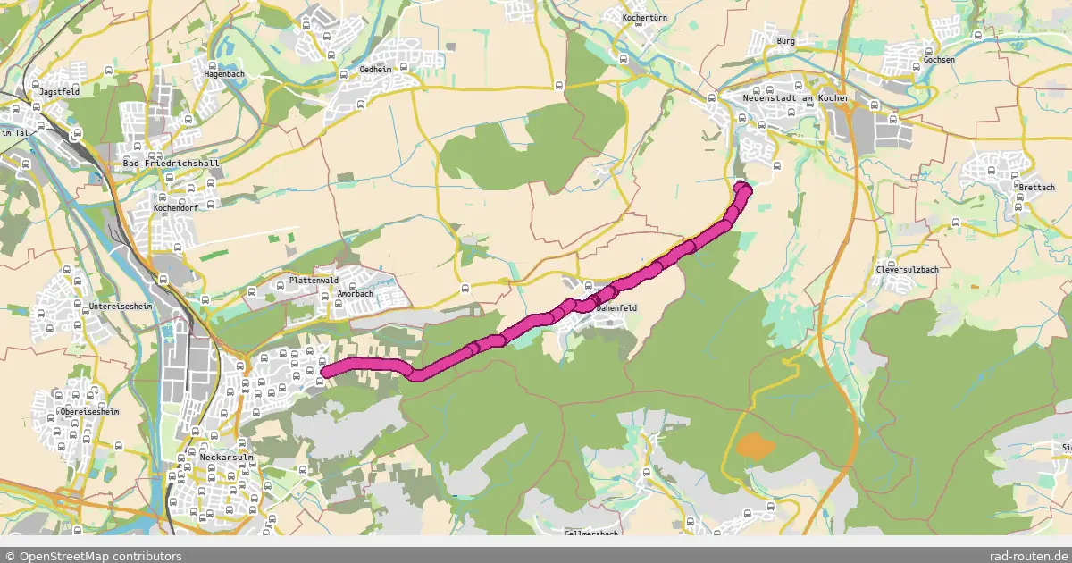 DE:BW:HNL – Fernradroute auf Rad-Routen.de