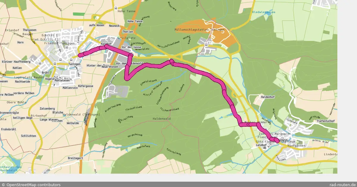 DE:BW:SBK;DE:BW:TUT – Fernradroute auf Rad-Routen.de