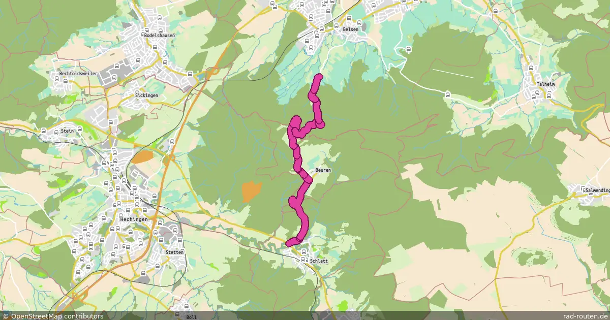 DE:BW:TÜB;DE:BW:ZAK – Fernradroute auf Rad-Routen.de