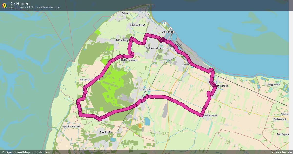 De Hoben (CUX 1) – Fernradroute auf Rad-Routen.de
