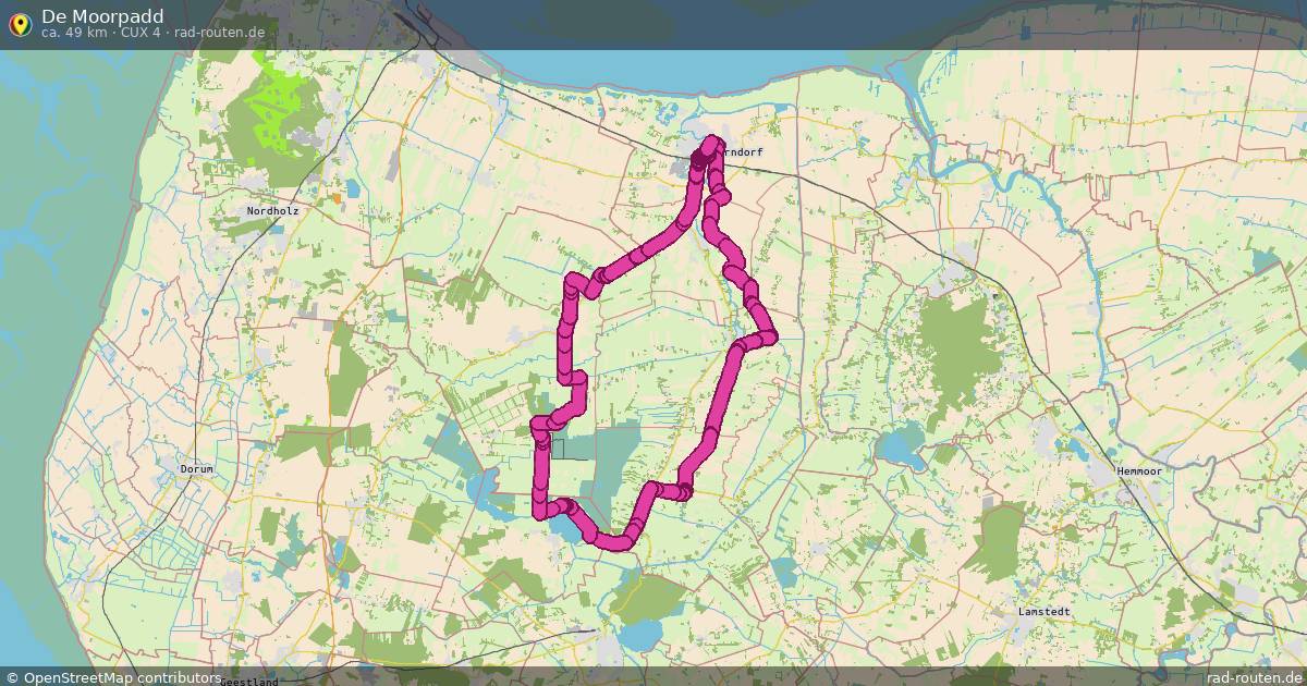 De Moorpadd (CUX 4) – Fernradroute auf Rad-Routen.de