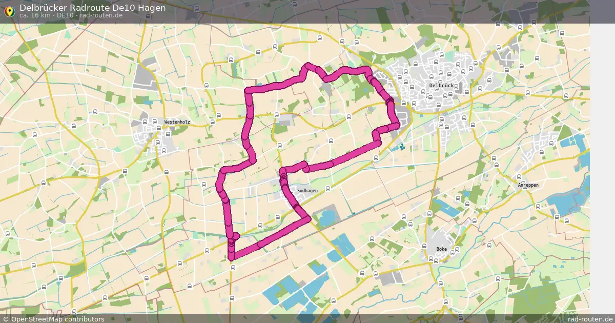 Delbrücker Radroute De10 Hagen (De10) – Fernradroute auf Rad-Routen.de