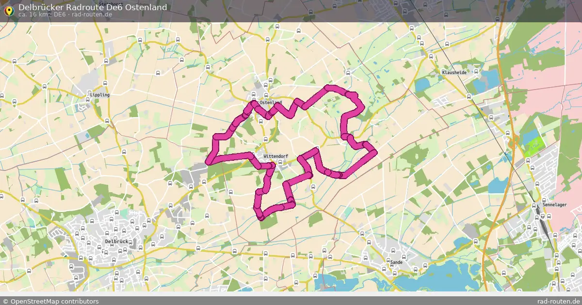 Delbrücker Radroute De6 Ostenland (De6) – Fernradroute auf Rad-Routen.de