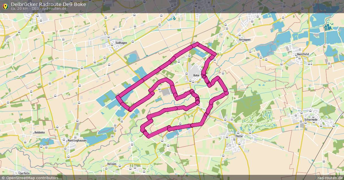 Delbrücker Radroute De9 Boke (De9) – Fernradroute auf Rad-Routen.de