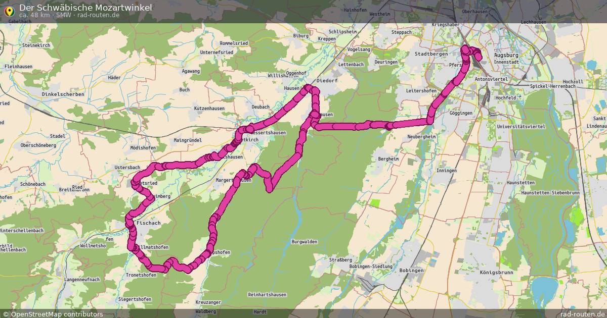 Der Schwäbische Mozartwinkel (SMW) – Fernradroute auf Rad-Routen.de