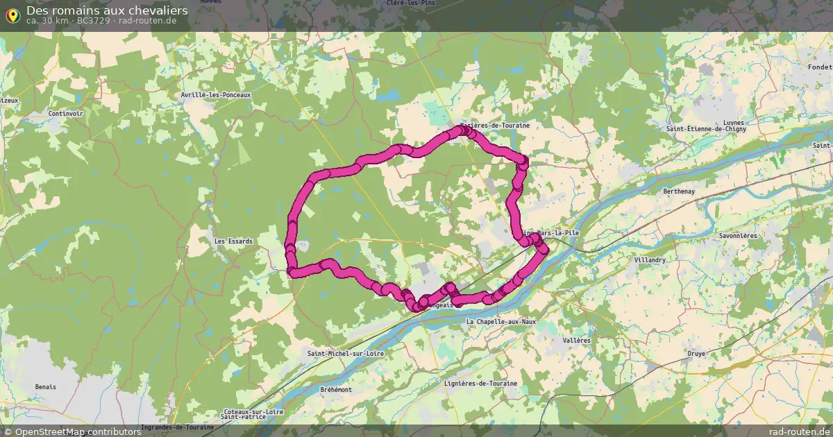 Des romains aux chevaliers (BC3729) – Fernradroute auf Rad-Routen.de
