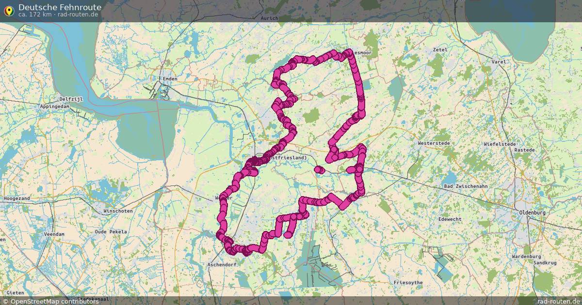 Deutsche Fehnroute – Fernradroute auf Rad-Routen.de