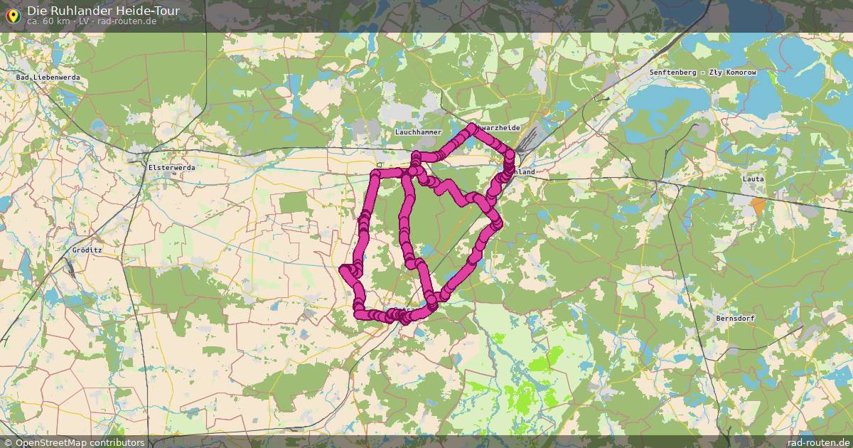 Die Ruhlander Heide-Tour (LV) – Fernradroute auf Rad-Routen.de