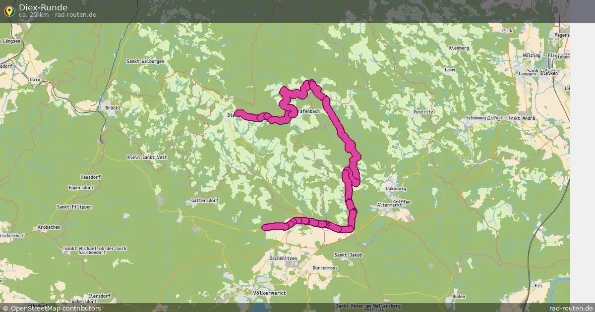 Diex-Runde – Fernradroute auf Rad-Routen.de